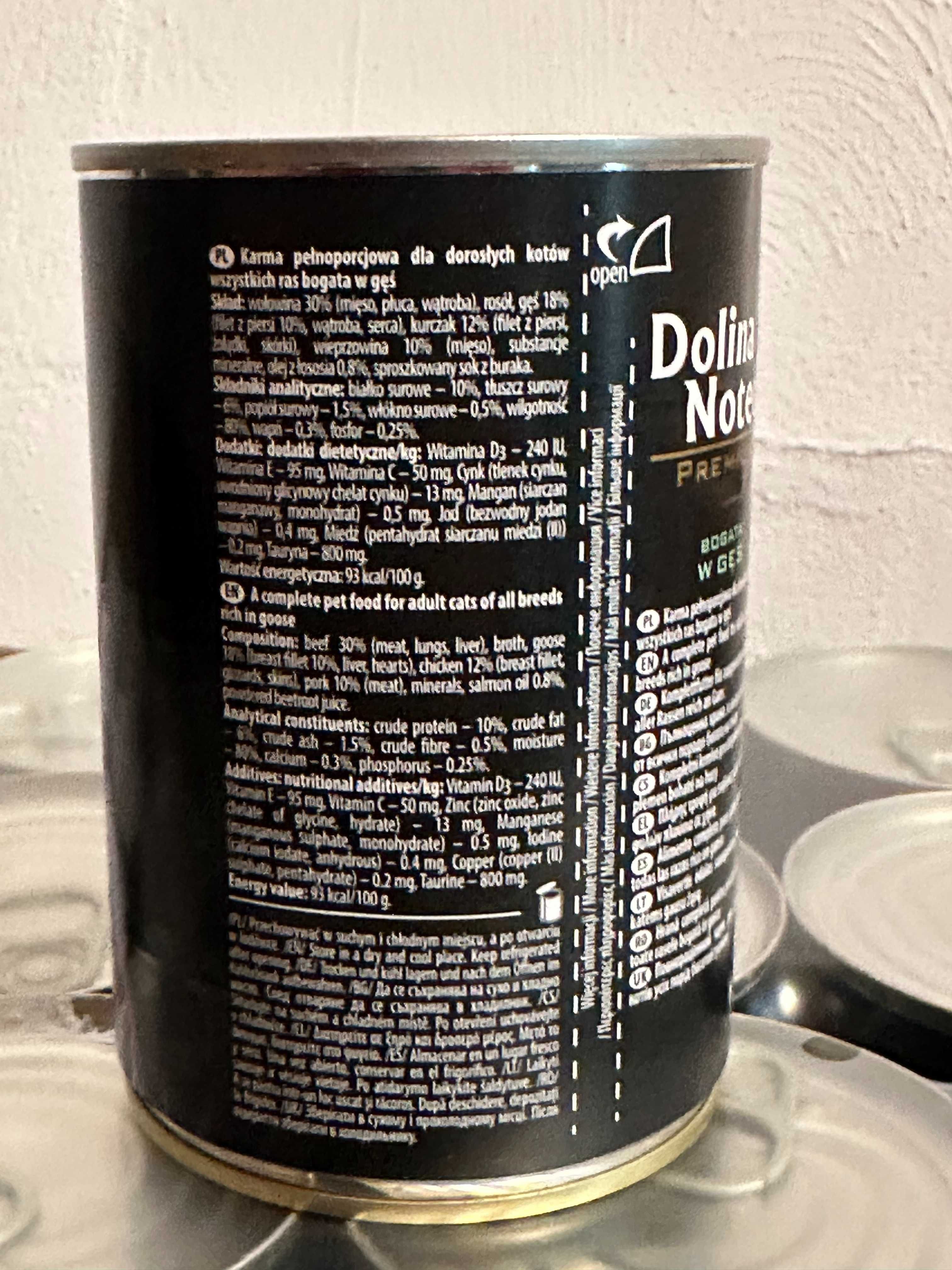 DOLINA NOTECI Premium mokra karma dla kota 12x400g GĘŚ