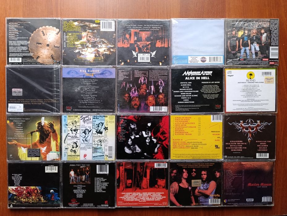 Колекція cd дисків (rock, metal, alternative, pop)
