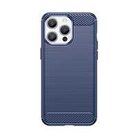 Etui Carbon Case do iPhone 15 Pro Max elastyczny niebieski