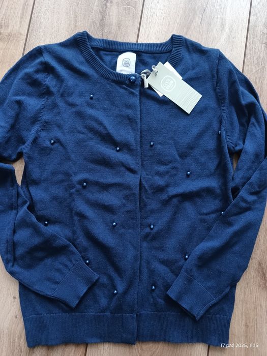 Sweter Smyk z metką r.140 granatowy śliczny