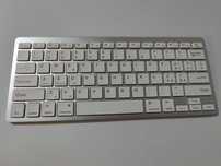 Bezprzewodowa klawiatura QWERTY, iOS/Android/Windows, srebrna