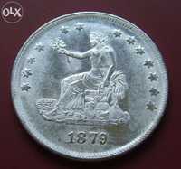 $$$ TRADE DOLLAR PANNA 1879 ROK $$$ USA - Stara Moneta Średnica 44 mm