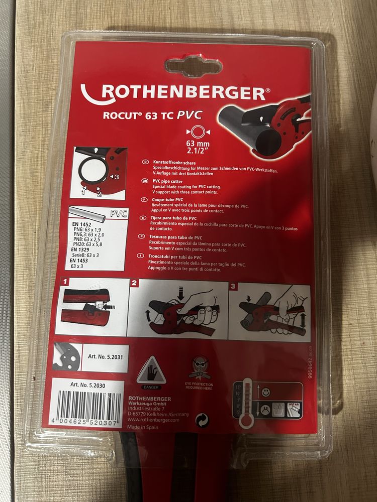 Nożyce do pex pp pe rothenberger do 63mm