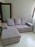 Sofa cinzento chaise long