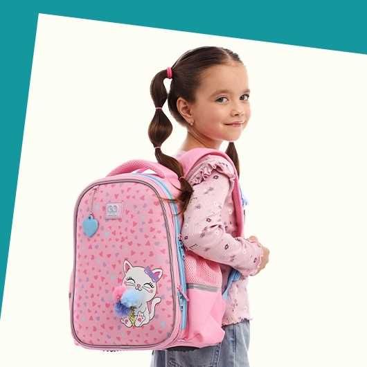 Рюкзак шкільний ортопедичний GoPack  Fluffy Kitten