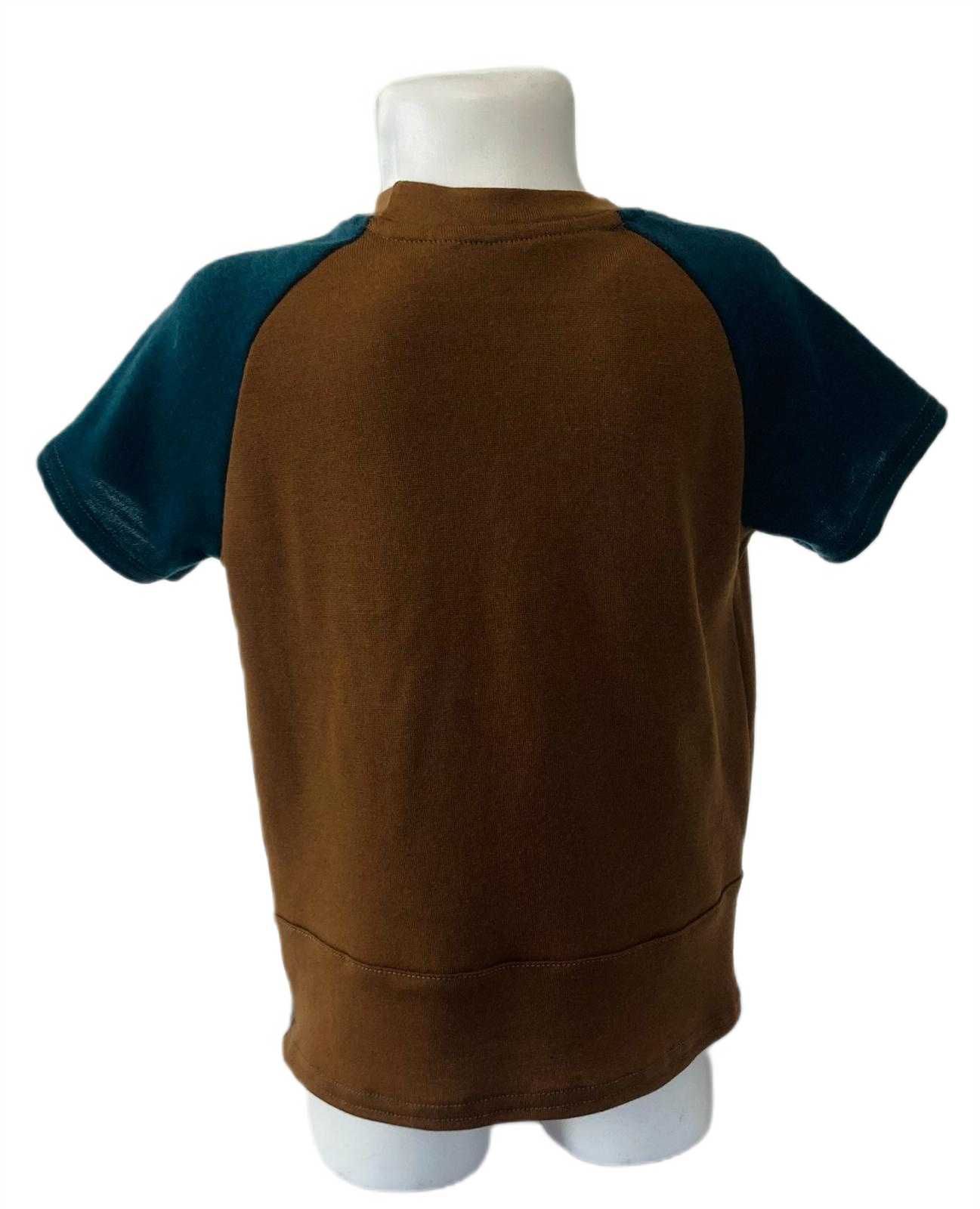 Bluzka wełniana 116 cm T shirt koszulka 100% merino wełna wool merynos