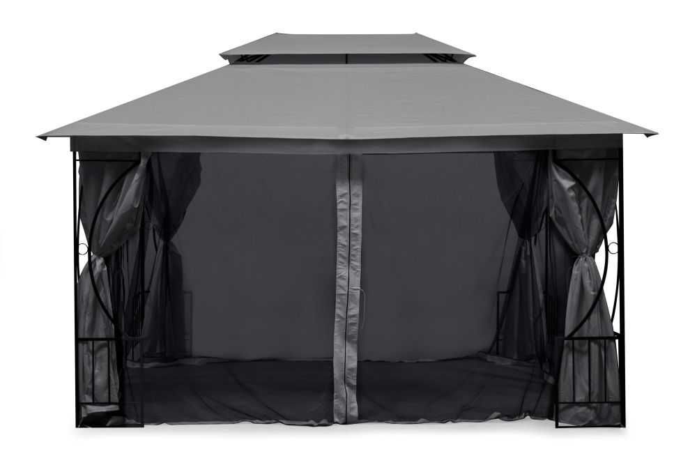 PAWILON / ALTANA ogrodowa 3x4m EXCLUSIVE GREY moskitiera + ścianki