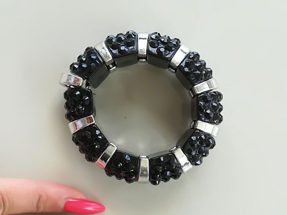 Bransoletka błyszcząca czarna