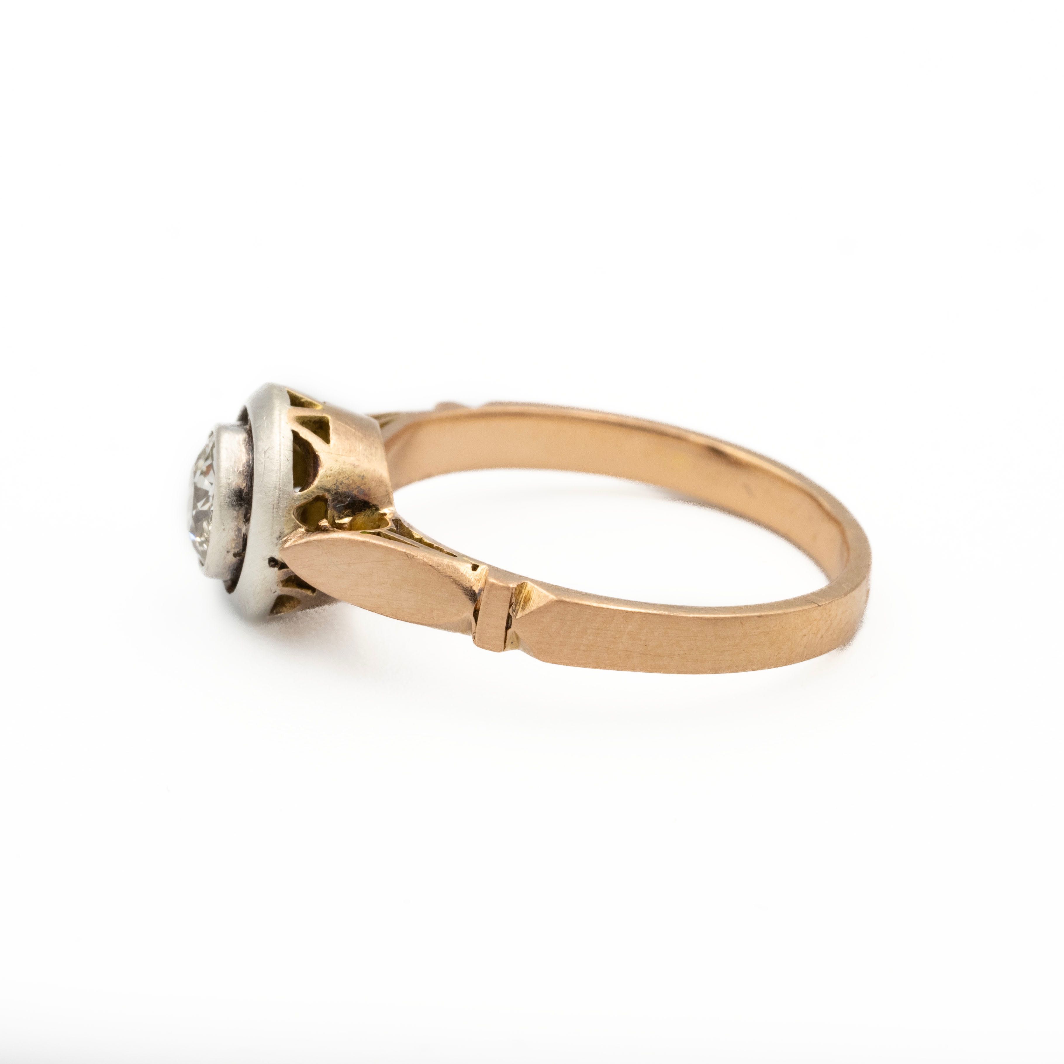 Unikatowy złoty pierścionek ORNO z brylantem ok. 0.33 ct