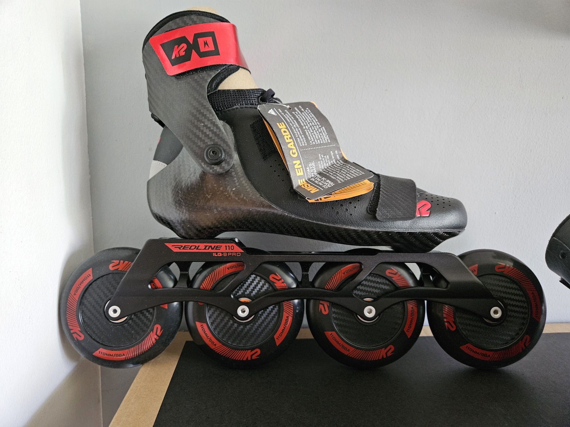 Rolki K2 Redline 110 Carbon - Czarno/Czerwone r.44
