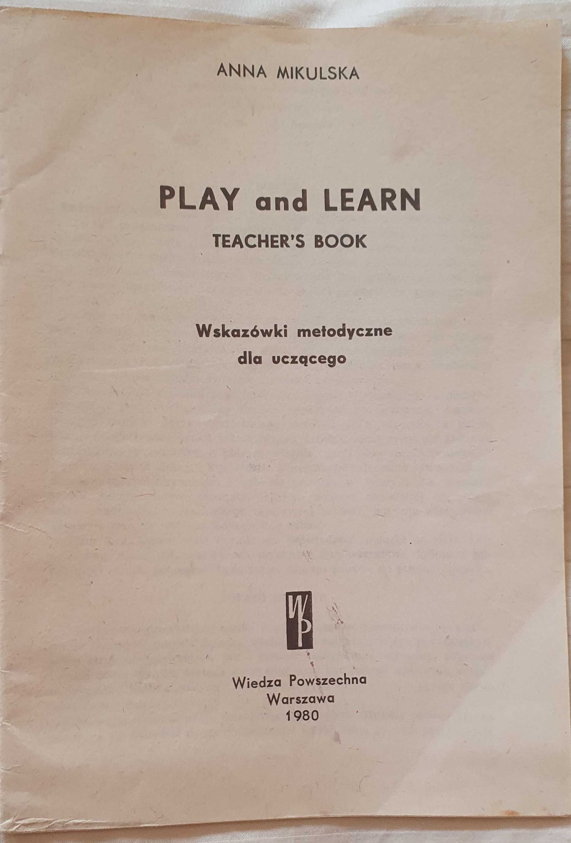 Play and learn 1980 2 książki 4 części i Teacher's book PRL