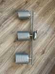 Żyrandol srebny metalowy