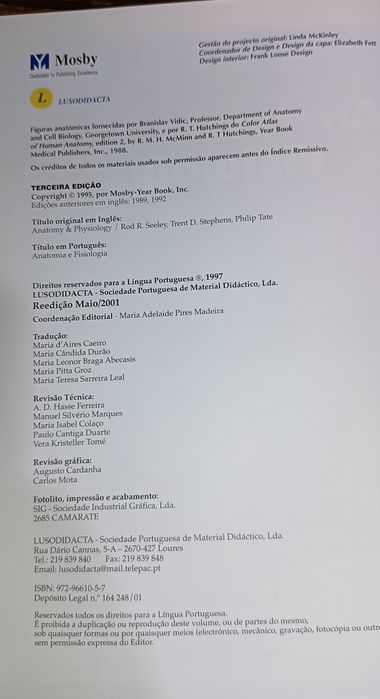 Anatomia & Fisiologia
de Rod R. Seeley, Philip Tate e Trent D. Stephen