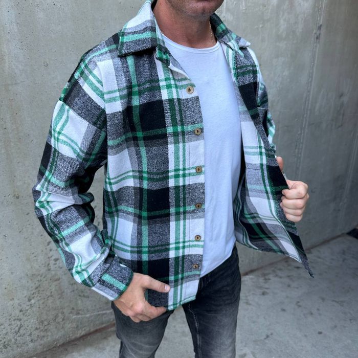 ‼️Чоловіча байкова сорочка в клітинку. Р.46-48, 50-52, 54-56