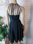 Sukienka dziewczęca elegancka granat+cekiny roz.32/XS/6