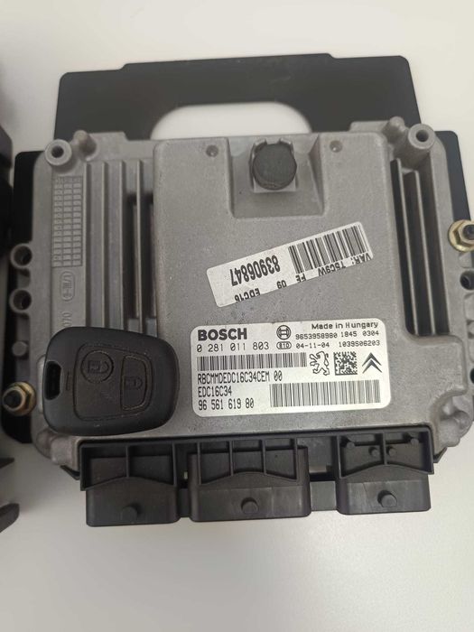 Conjunto Centralina e Imobilizador Peugeot 307 1.6HDi [2004-2_008)