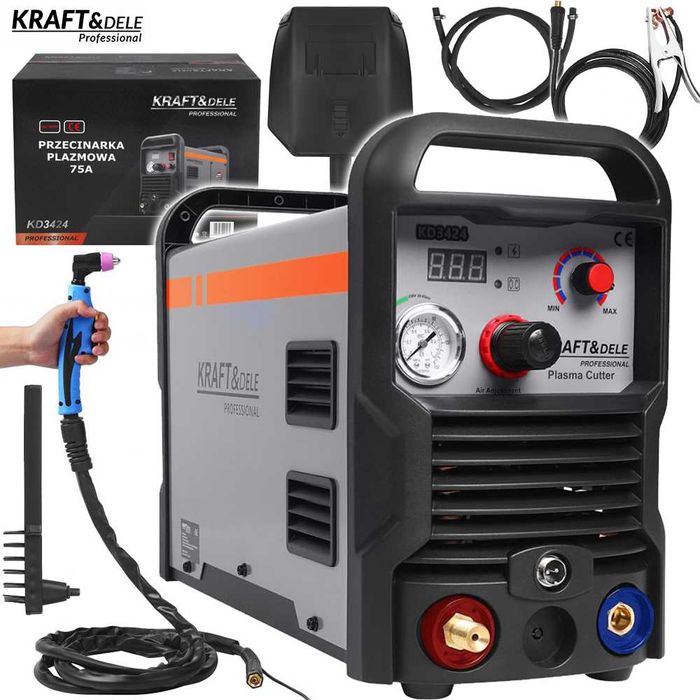 KRAFT&DELE Przecinarka Plazmowa 25mm Plazma Igbt Hf 75a 6.9kva KD3424