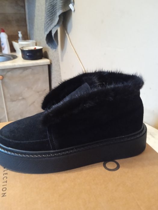 Лоферы, норка, замш, натуральные, новые.
