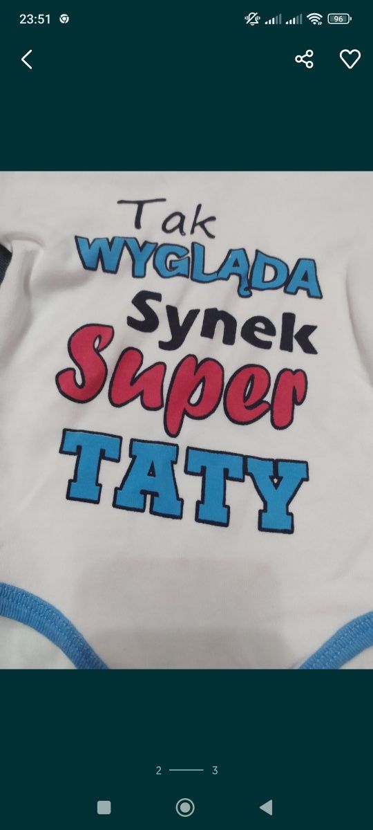 Body bodziak 80 synek taty