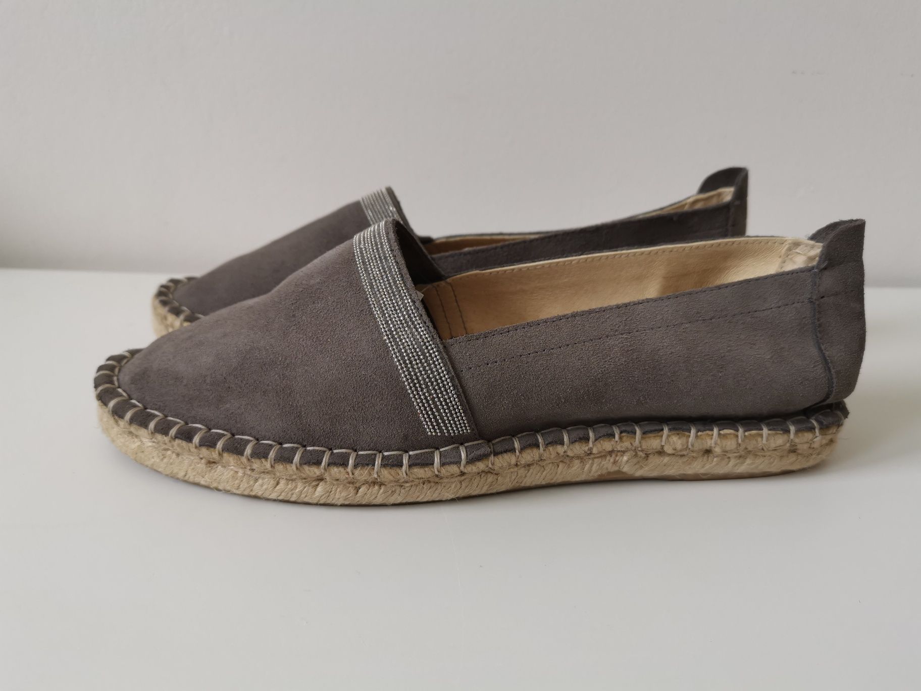 Zamszowe espadryle damskie Pier One rozmiar 40 baleriny