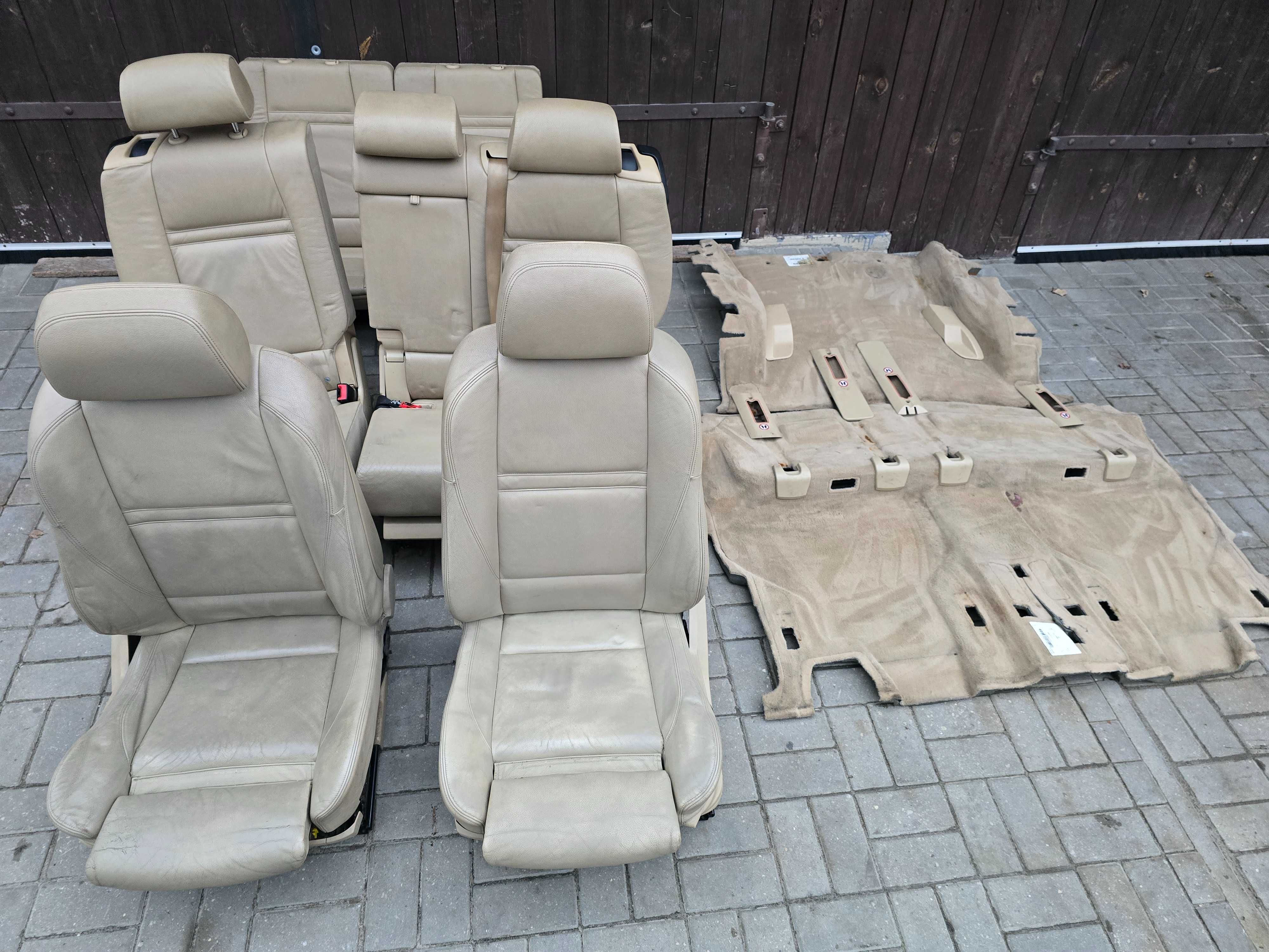 BMW X5 E70 Fotele Kanapa Boczki Wnętrze 7 Osobowy KOMPLET