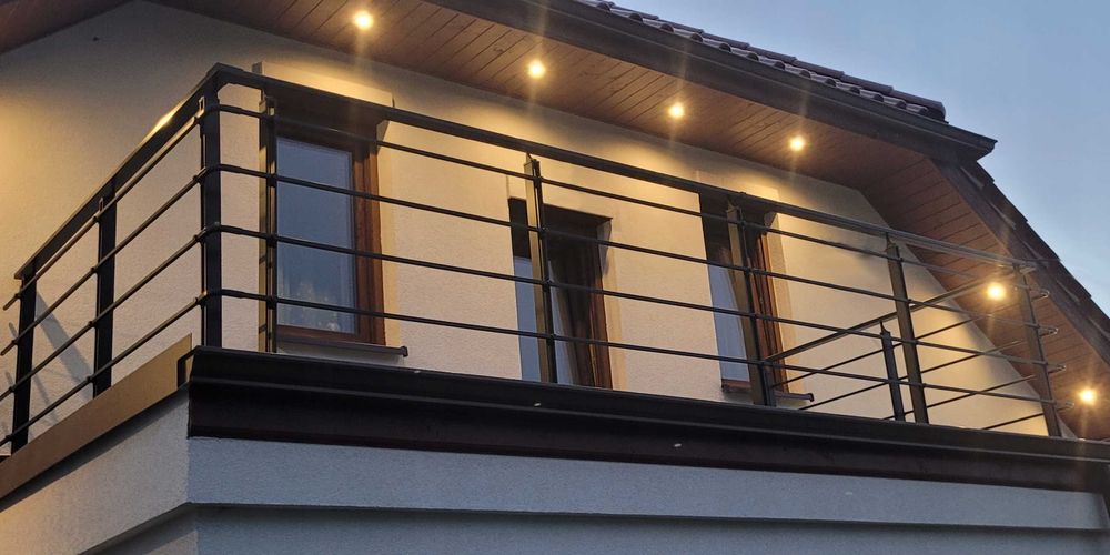 Balustrada ANTRACYTOWA balkonowa, schodowa - system. Zrób to sam.