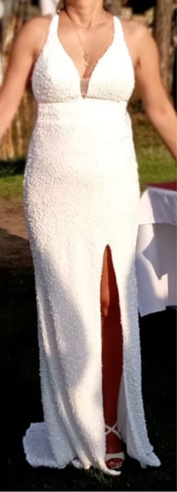 Suknia ślubna z cekinami