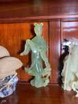 Escultura Chinesa Jade Imperial China séc XIX 23 cm Assinada