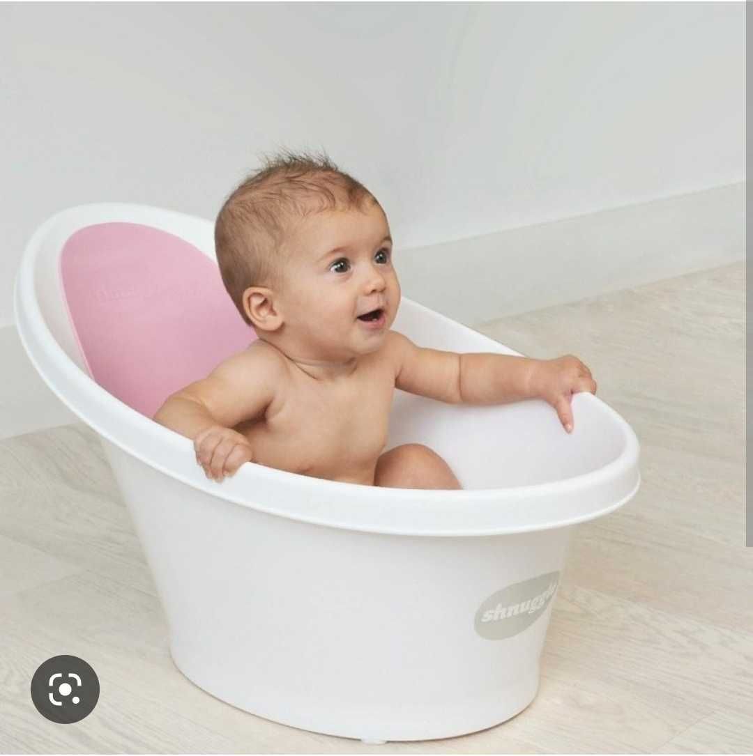Дитяча ванночка Shnuggle White/Pink + ніжки