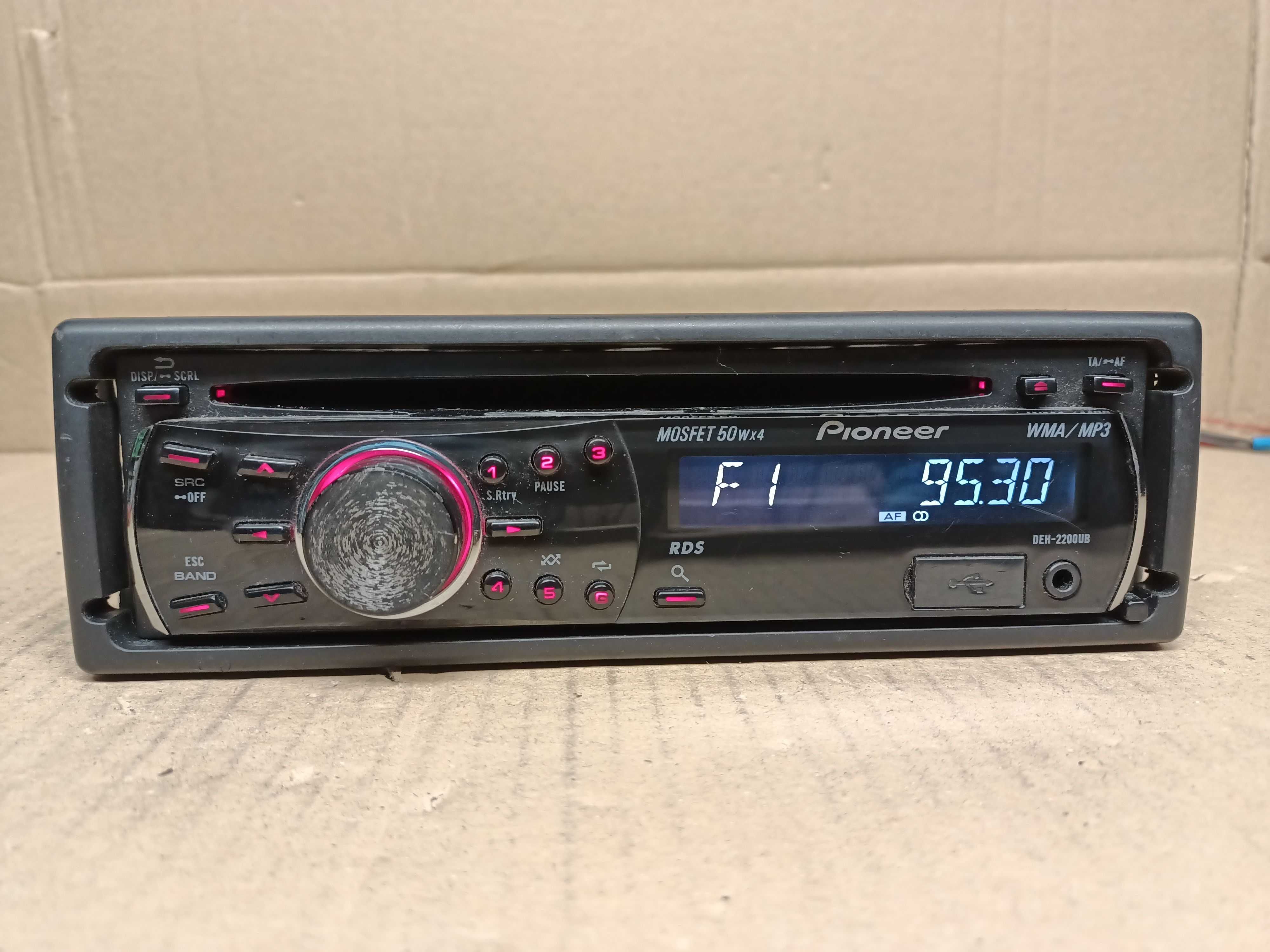 Radio  Pioneer DEH-2200UB CD, USB, AUX, RCA na wzmacniacz