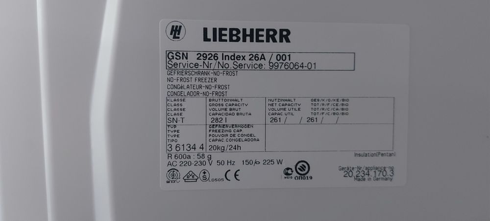 Морозильна камера LIEBHERR GSN 2926 IN