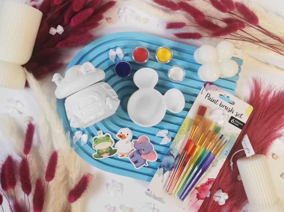 Zestaw kreatywny | z gipsu | MYSZKA | DOMEK SMERFÓW