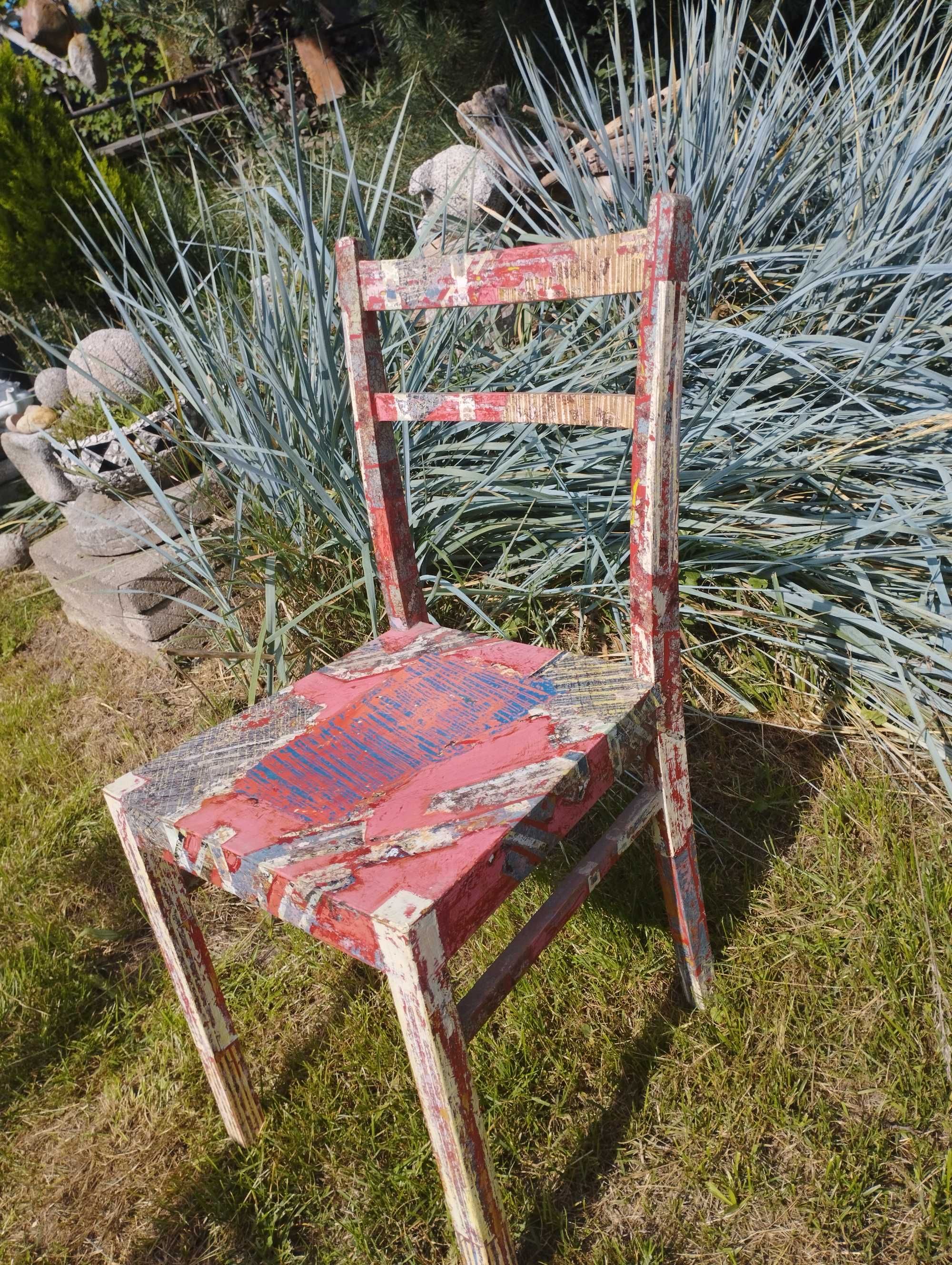 krzesło ręcznie malowane unikat