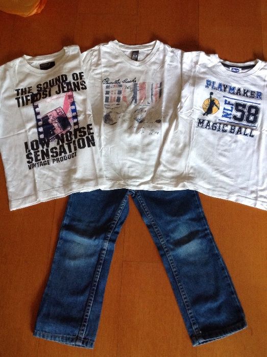 calças e t-shirts de menino 4 anos Chicco, Tiffosi e Zara
