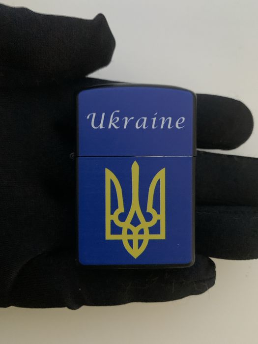 Електрична запальничка USB (Тризуб Ukraine) синьо-жовта