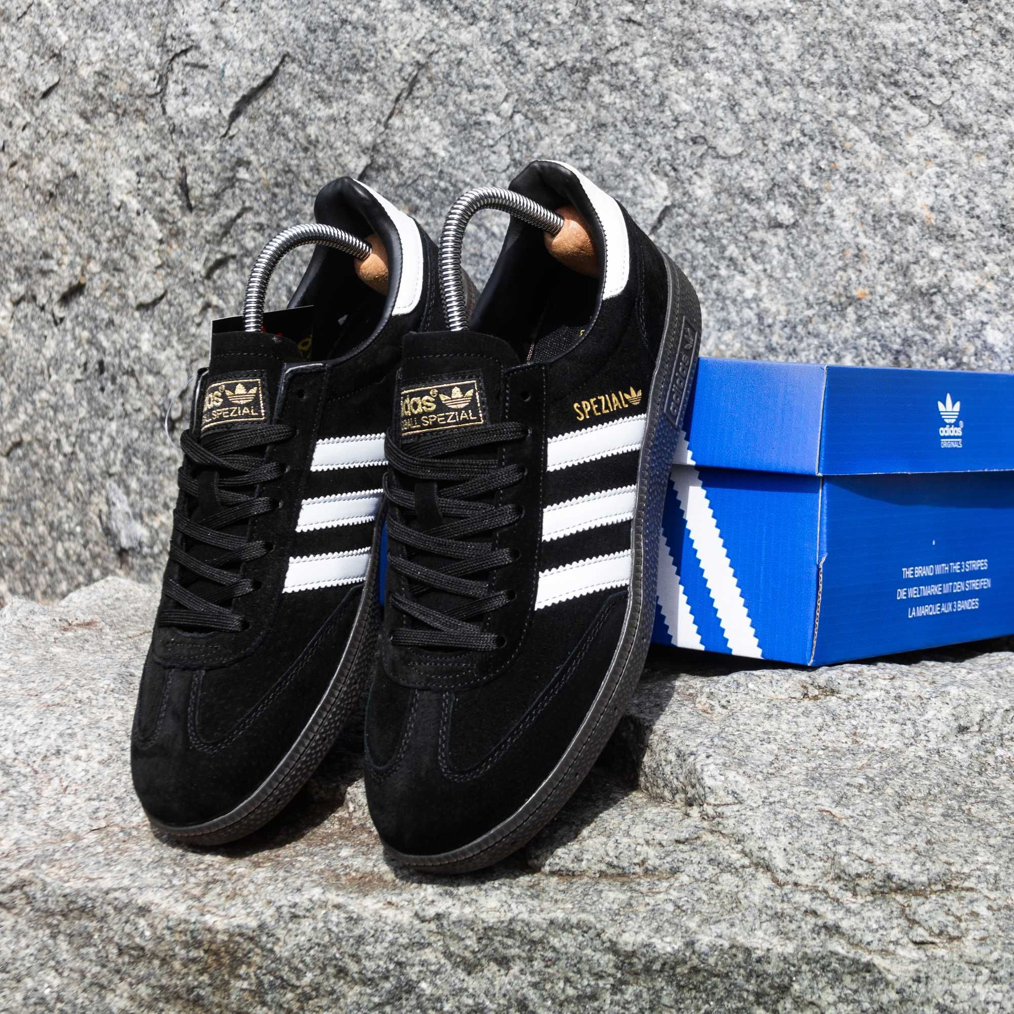 (1962) Чоловічі Кросівки кеди Adidas Handball Spezial чорні (41-45)