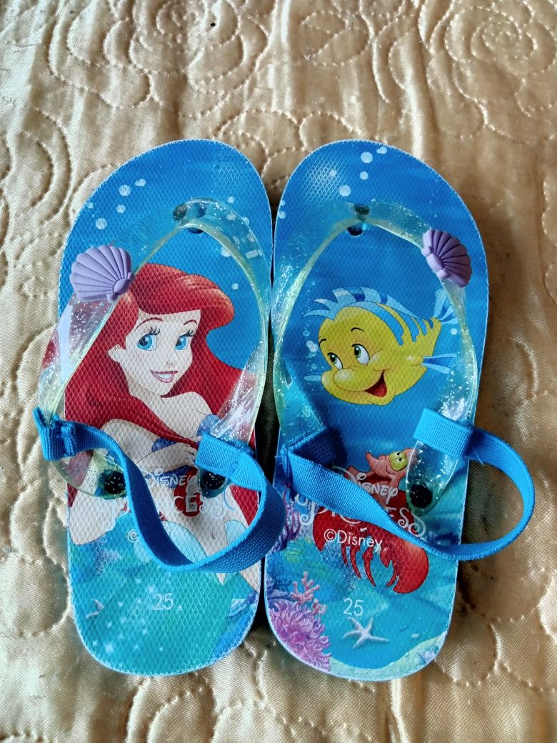 Klapki japonki dla dziewczynki, rom. 25 syrenka Ariel