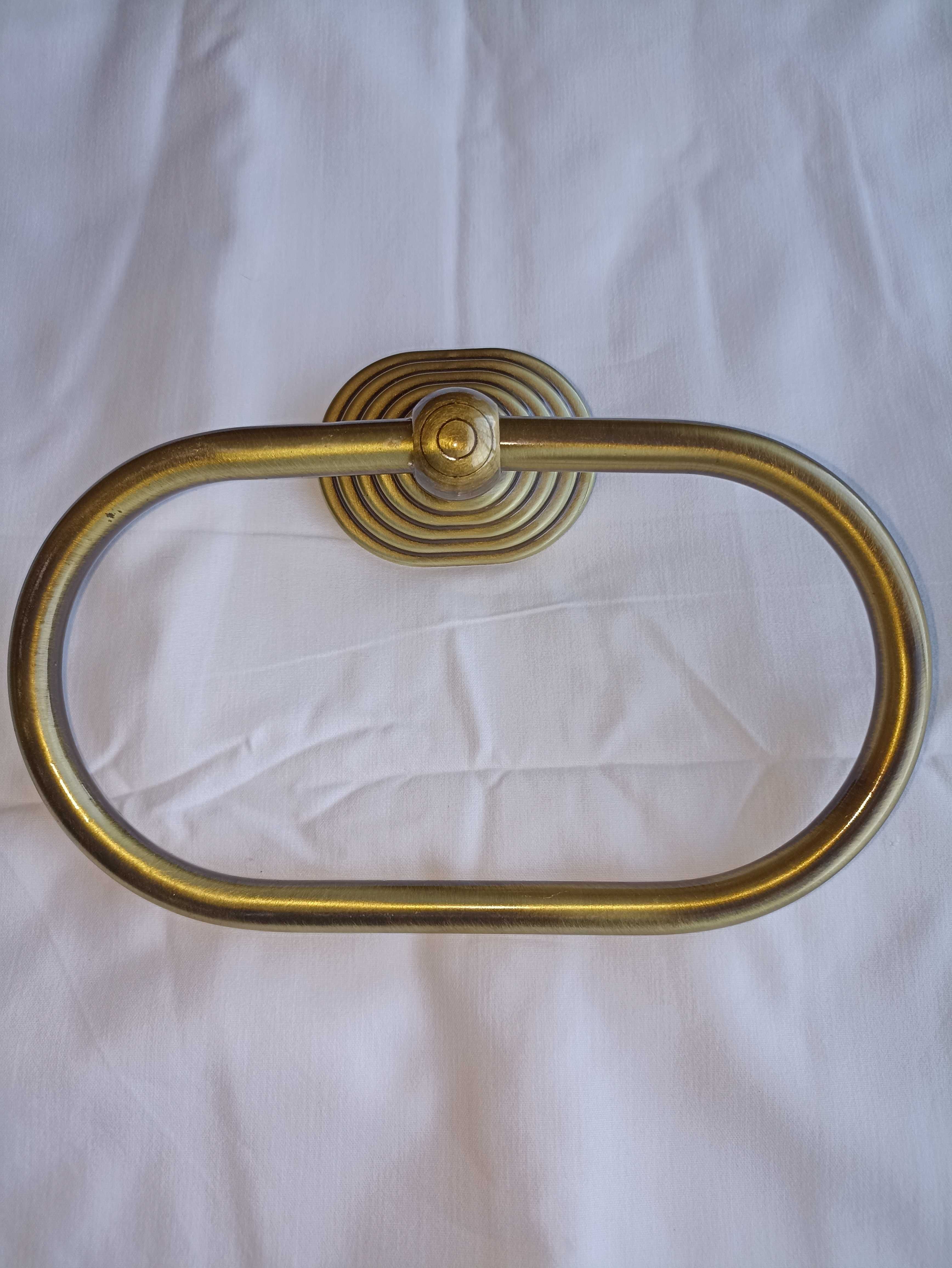 toalheiro oval ARO 15cm ouro velho