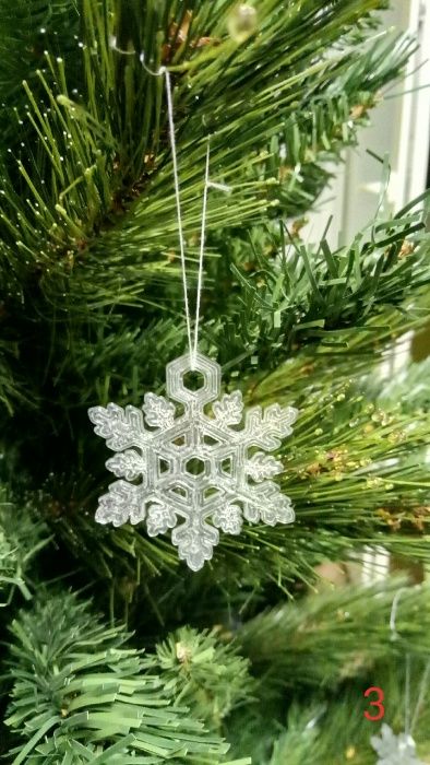 Набор 12 шт,Снежинки на ёлку, декор новий рік Різдво прикраси сніжинки