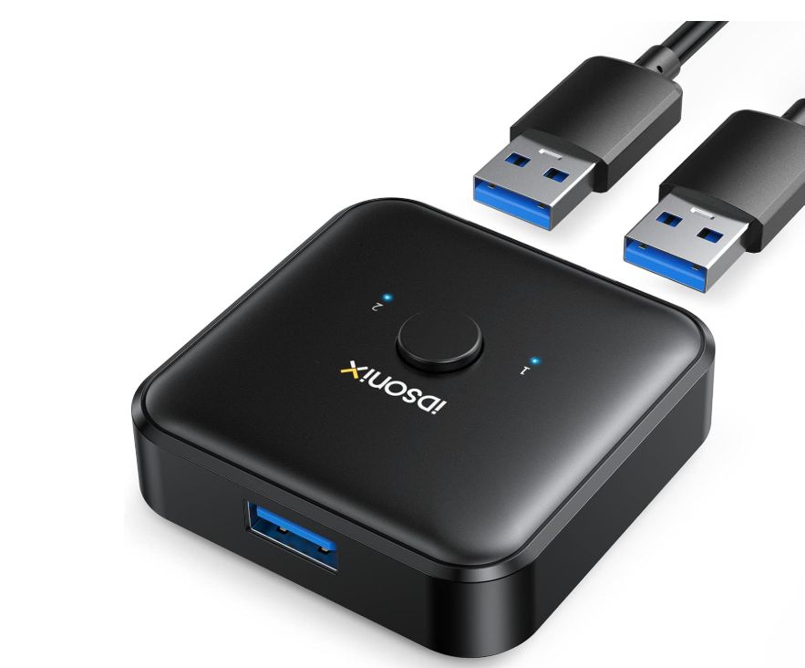 przełącznik usb 3.0 idsonix z dwoma wyjściami usb 2 w 1