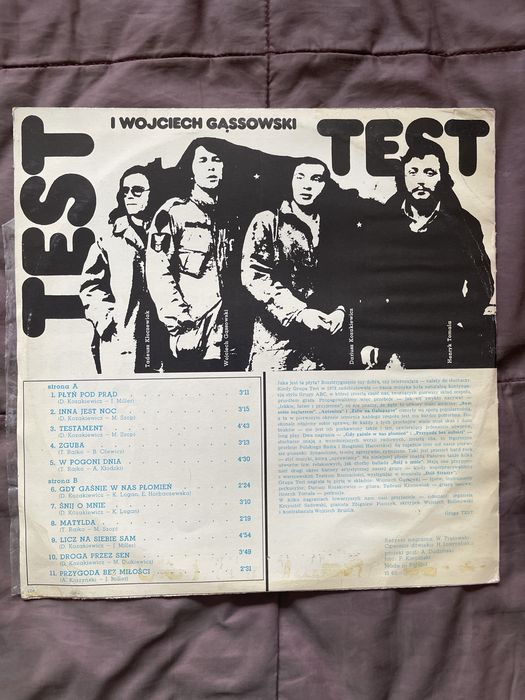 Wojciech Gąsowski Test Płyta Winylowa