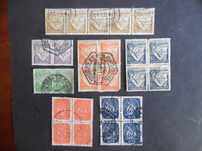 Selos Portugal 1931/1943- Lote Tiras e quadras Lusíadas e Caravela