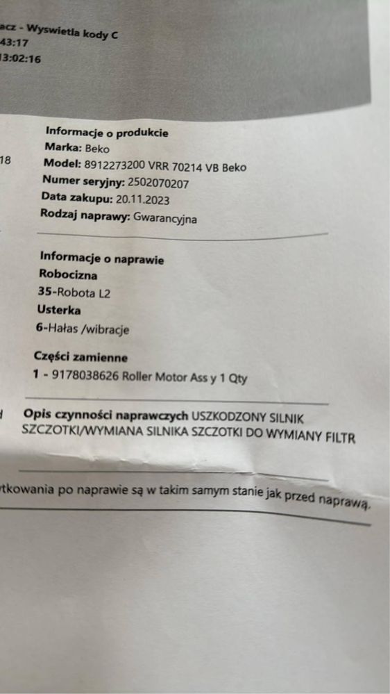 Robot sprzątający Beko RoboSmart VRR70214VB