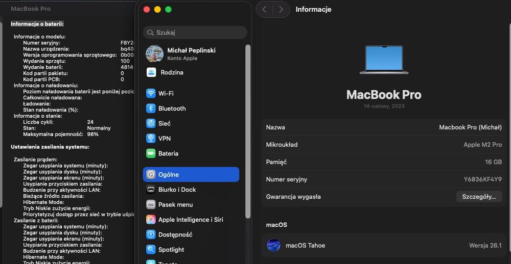 laptop Apple Macbook Pro 14 M2 Pro 16gb/512gb bdb bateria 98%