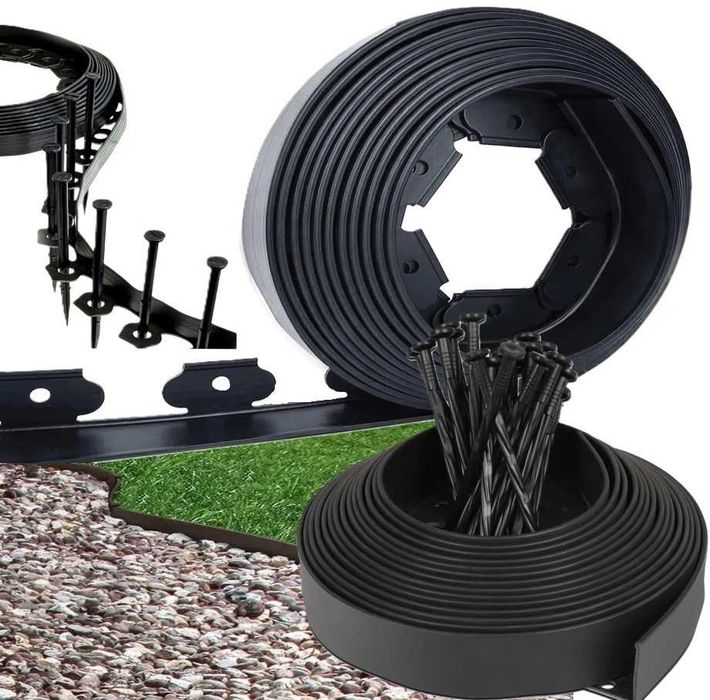 Grube, MOCNE Obrzeże Ogrodowe DOBRA CENA!!!  0,4 x 20m Kotwy GRATIS!!!