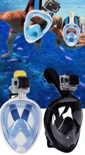 NOWA !! Maska do nurkowania snorkelingu PEŁNOTWARZOWA składana S/M