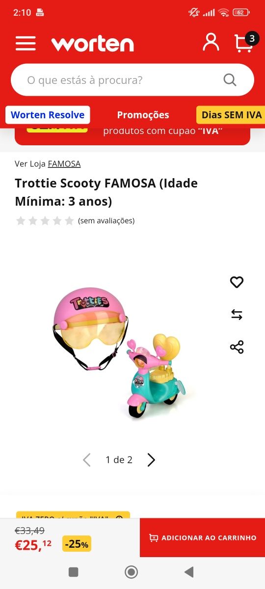 Brinquedos menina NOVOS trotties