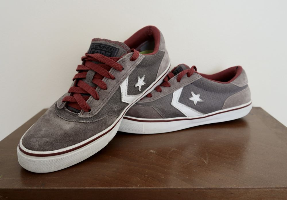 Ténis Converse Cons Trapasso Pro II Grey/Red Suede Camurça