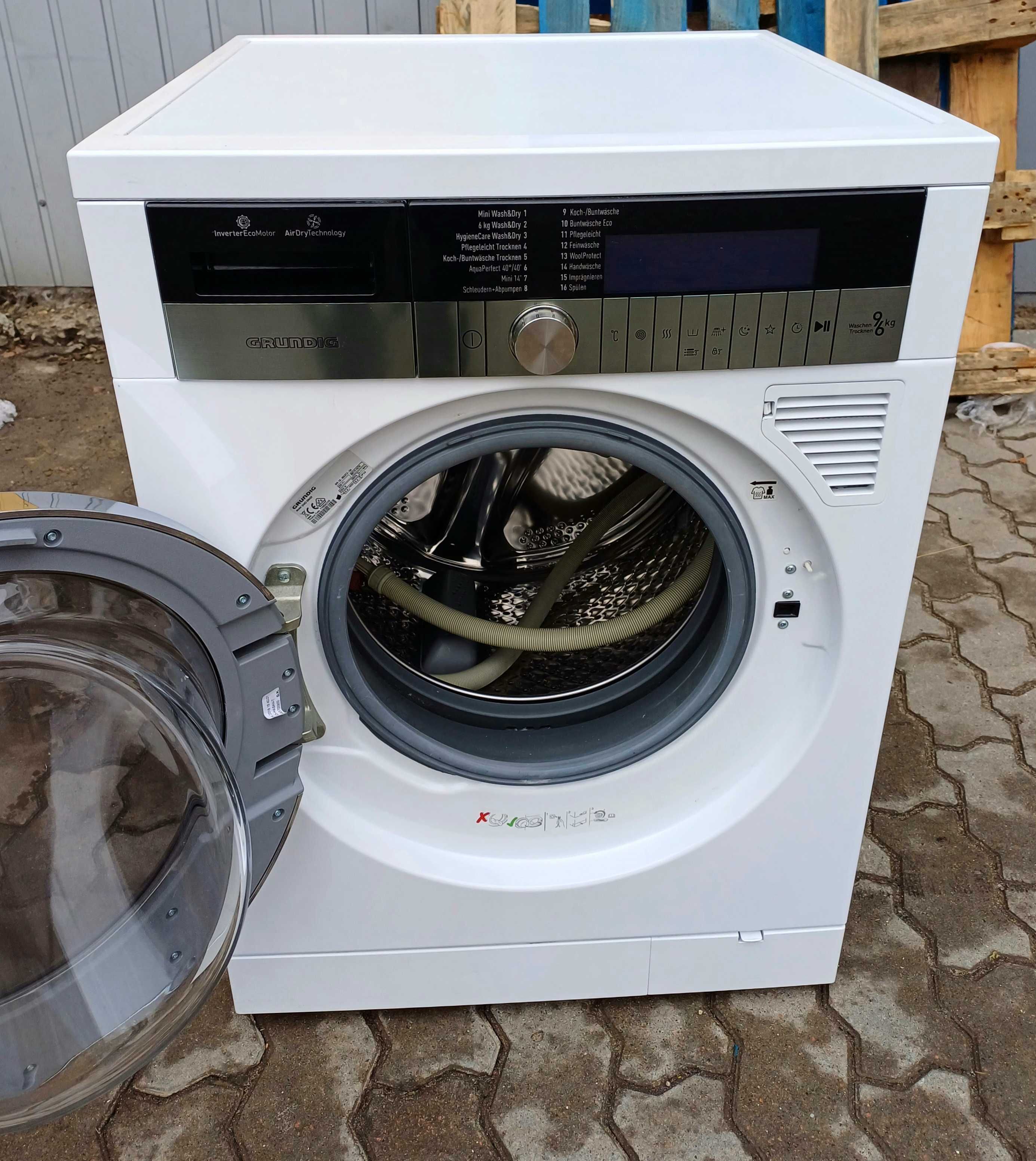 Пральна машина з сушкою Grundig GWD 59405 9/6 кг текстове меню