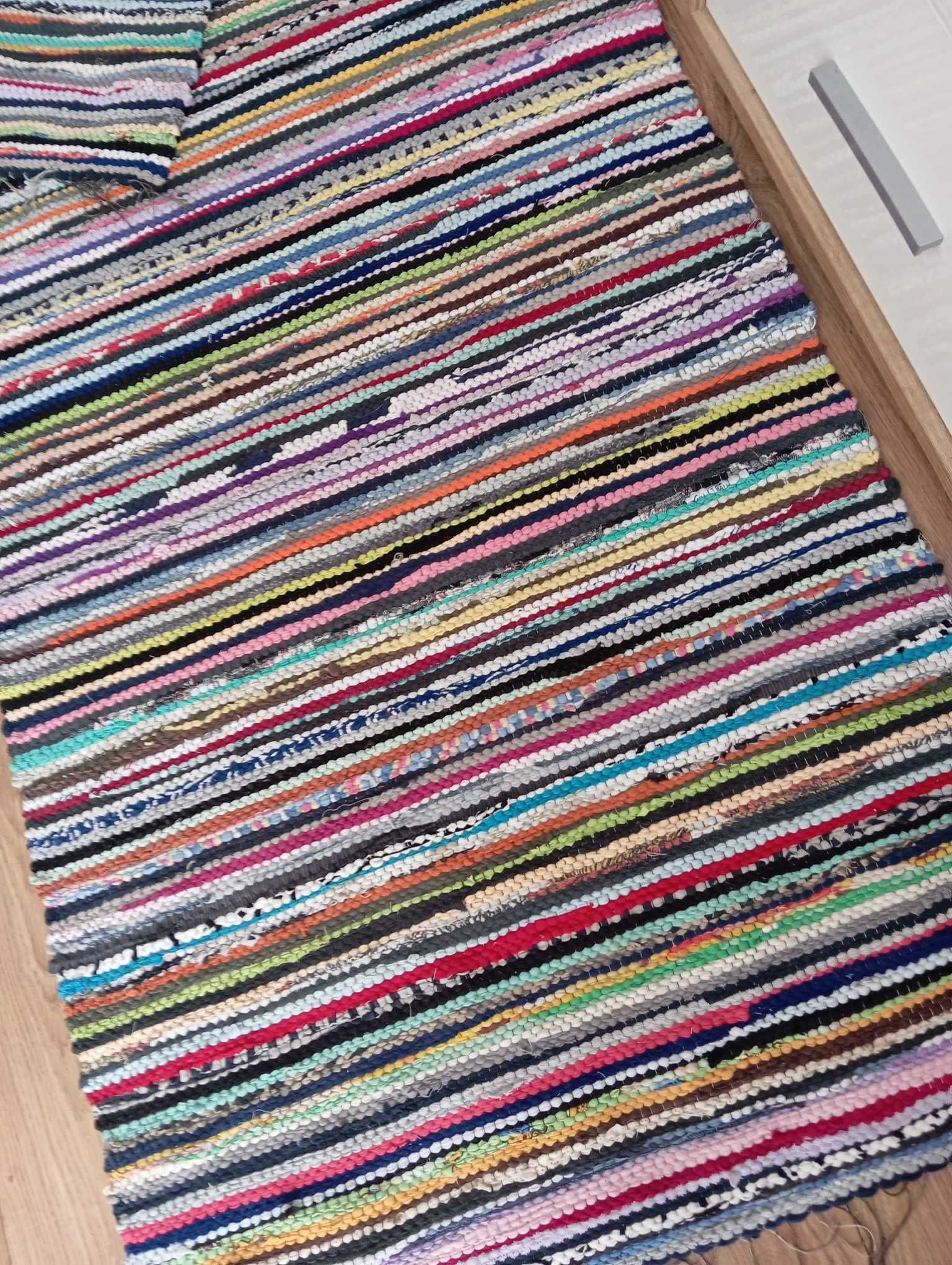 Ludowy dywanik ręcznie tkany rękodzieło 292x73
